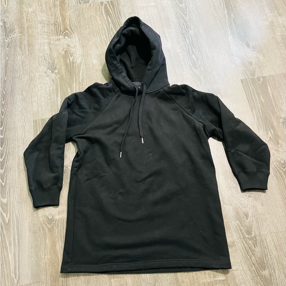 CYNTHIA ROWLEY**Black Hooded Sweater Dress**Small $280